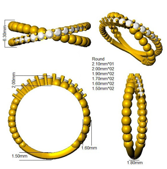 SR4662 — Ring - 9k Yellow Gold detail