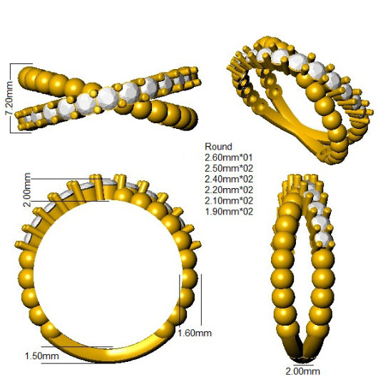 SR4663 — Ring - 9k Yellow Gold detail