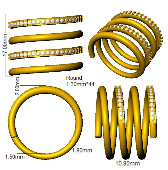 SR4664 — Ring - 9k Yellow Gold detail