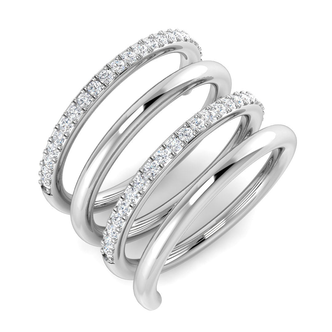 SR4664 — Ring - 9k White Gold