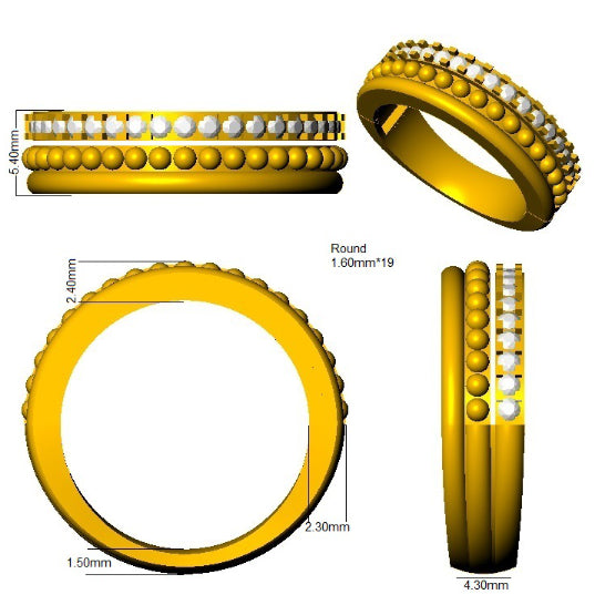 SR4666 — Ring - 9k Yellow Gold detail