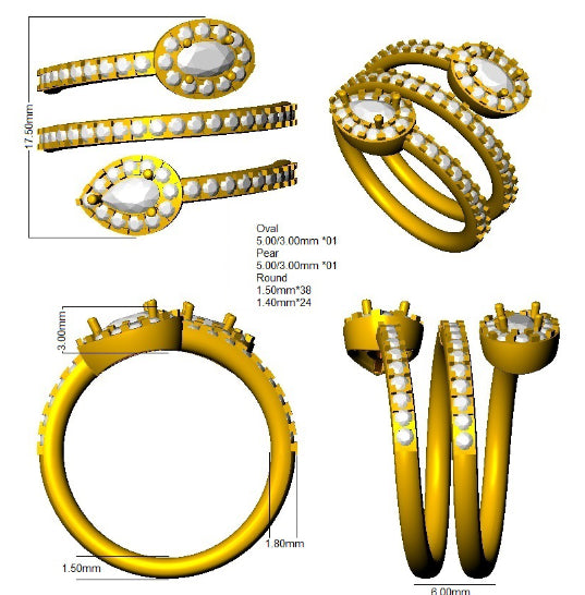 SR4674 — Ring - 9k Yellow Gold detail