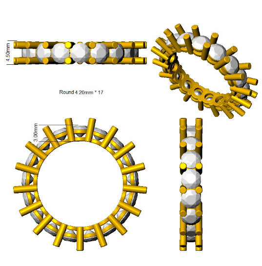 SR4677 — Ring - 9k Yellow Gold detail