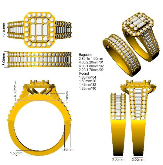 SR4679 — Ring - 9k Yellow Gold detail