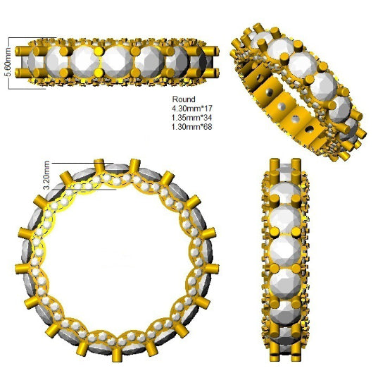 SR4683 — Ring - 9k Yellow Gold detail