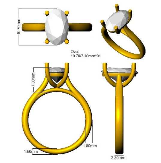 SR4686 — Ring - 9k Yellow Gold detail