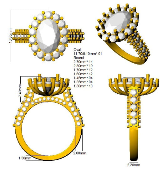 SR4713 — Ring - 9k Yellow Gold detail