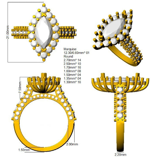 SR4715 — Ring - 9k Yellow Gold detail
