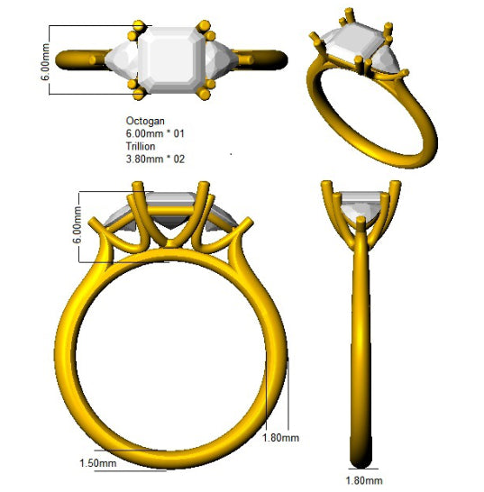 SR479 — Ring - 9k Yellow Gold detail