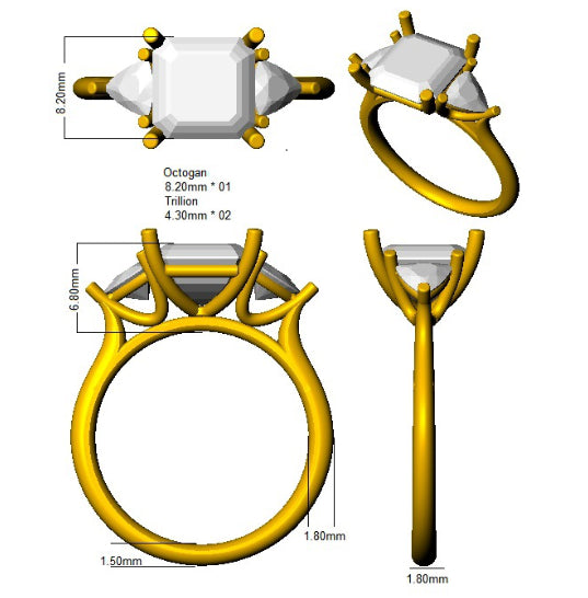 SR484 — Ring - 9k Yellow Gold detail