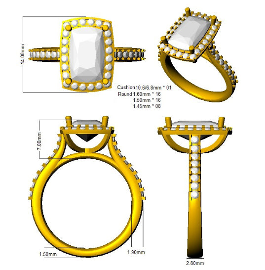 SR495 — Ring - 9k Yellow Gold detail