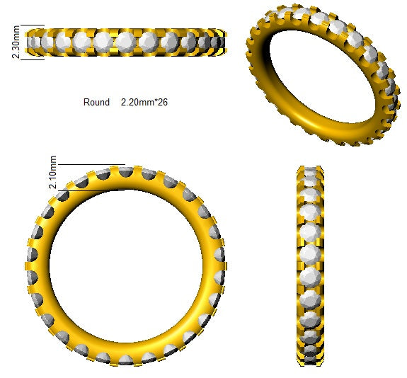 SR512 — Ring - 9k Yellow Gold detail