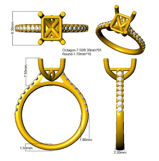 SR513 — Ring - 950 Platinum detail