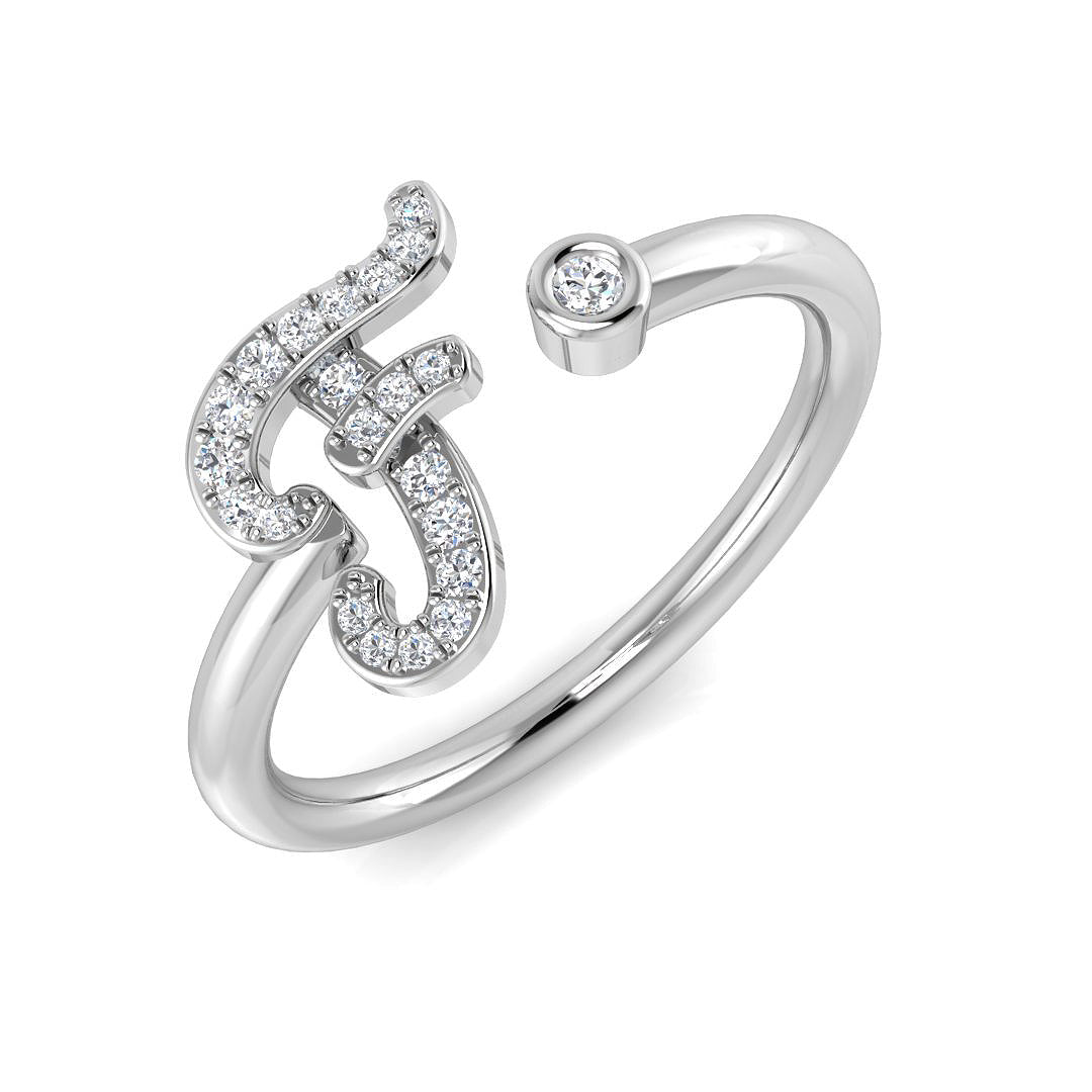 SR52-F — Ring - 9k White Gold