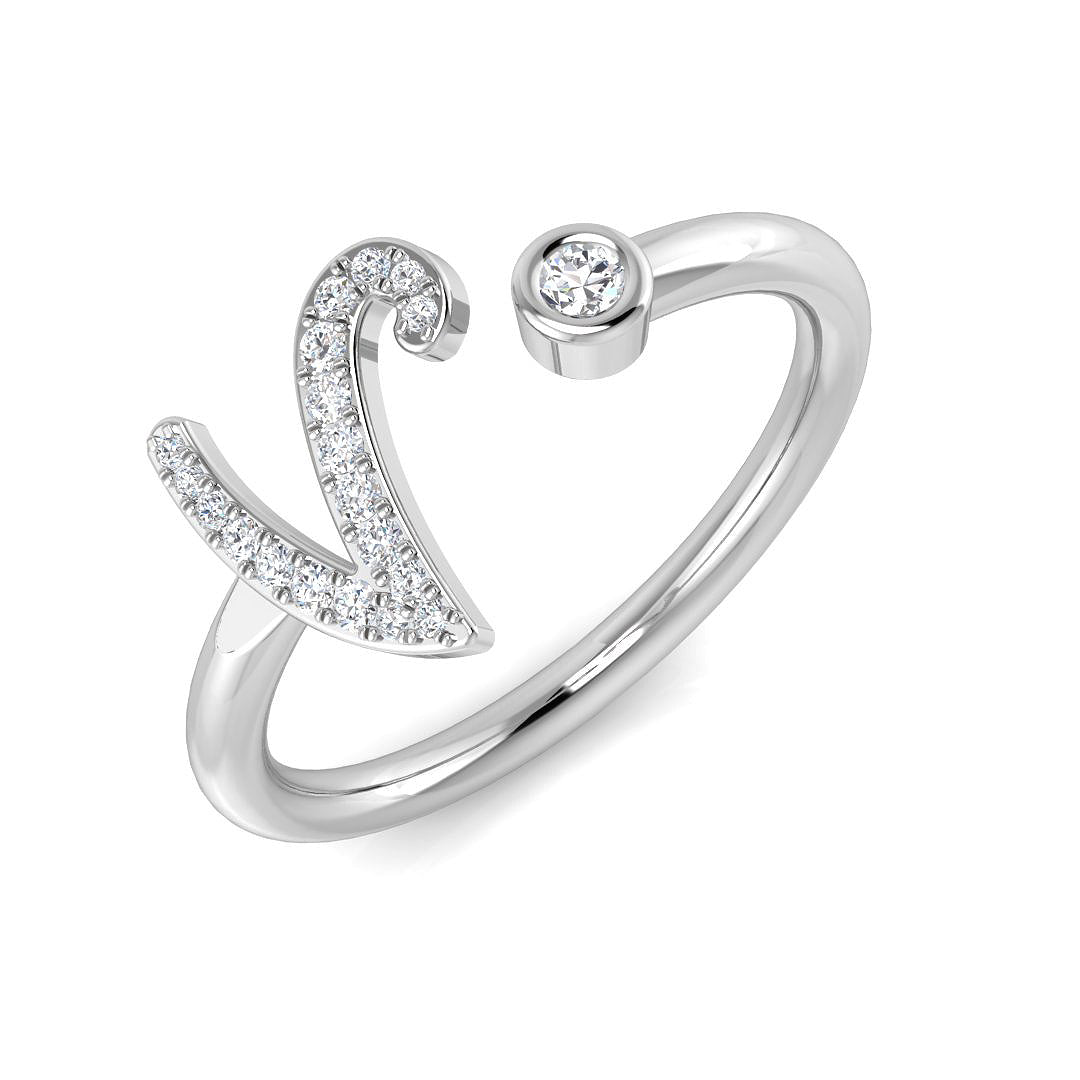 SR52-V — Ring - 9k White Gold