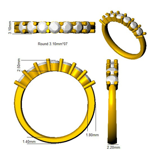 SR542 — Ring - 18k Two Tone detail