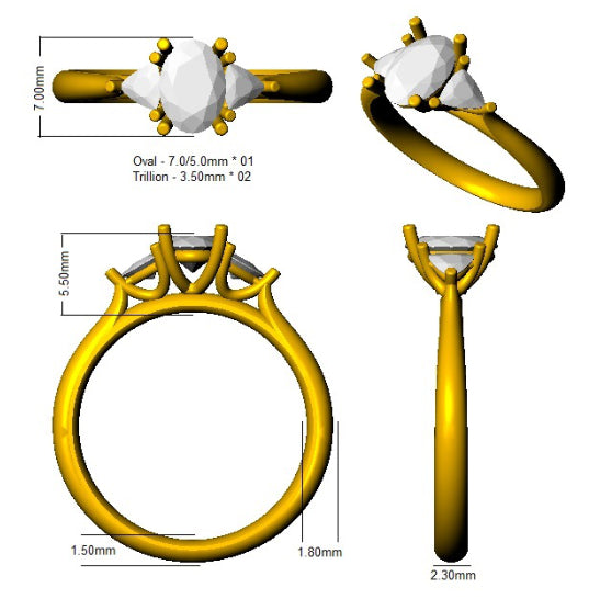 SR548 — Ring - 18k Two Tone detail