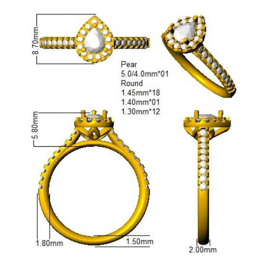 SR550 — Ring - 9k Yellow Gold detail