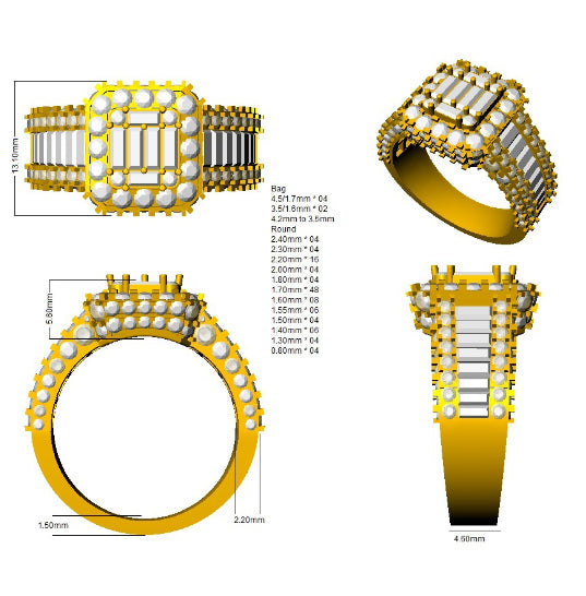 SL9770 — Ring - 9k Yellow Gold detail