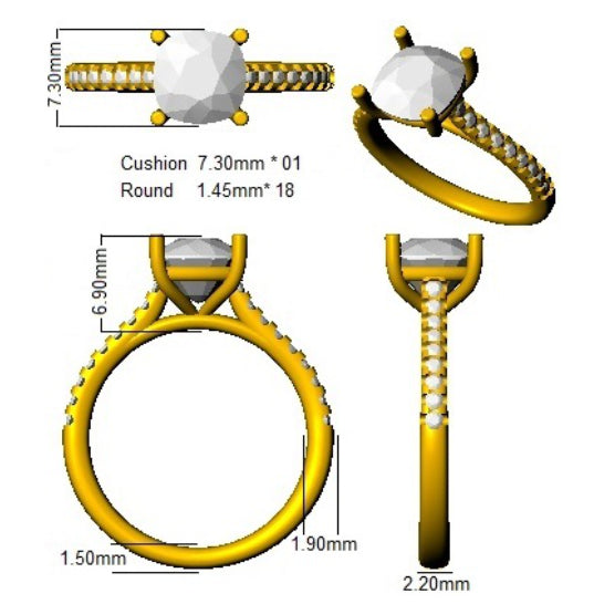 SR577 — Ring - Platinum Plat detail