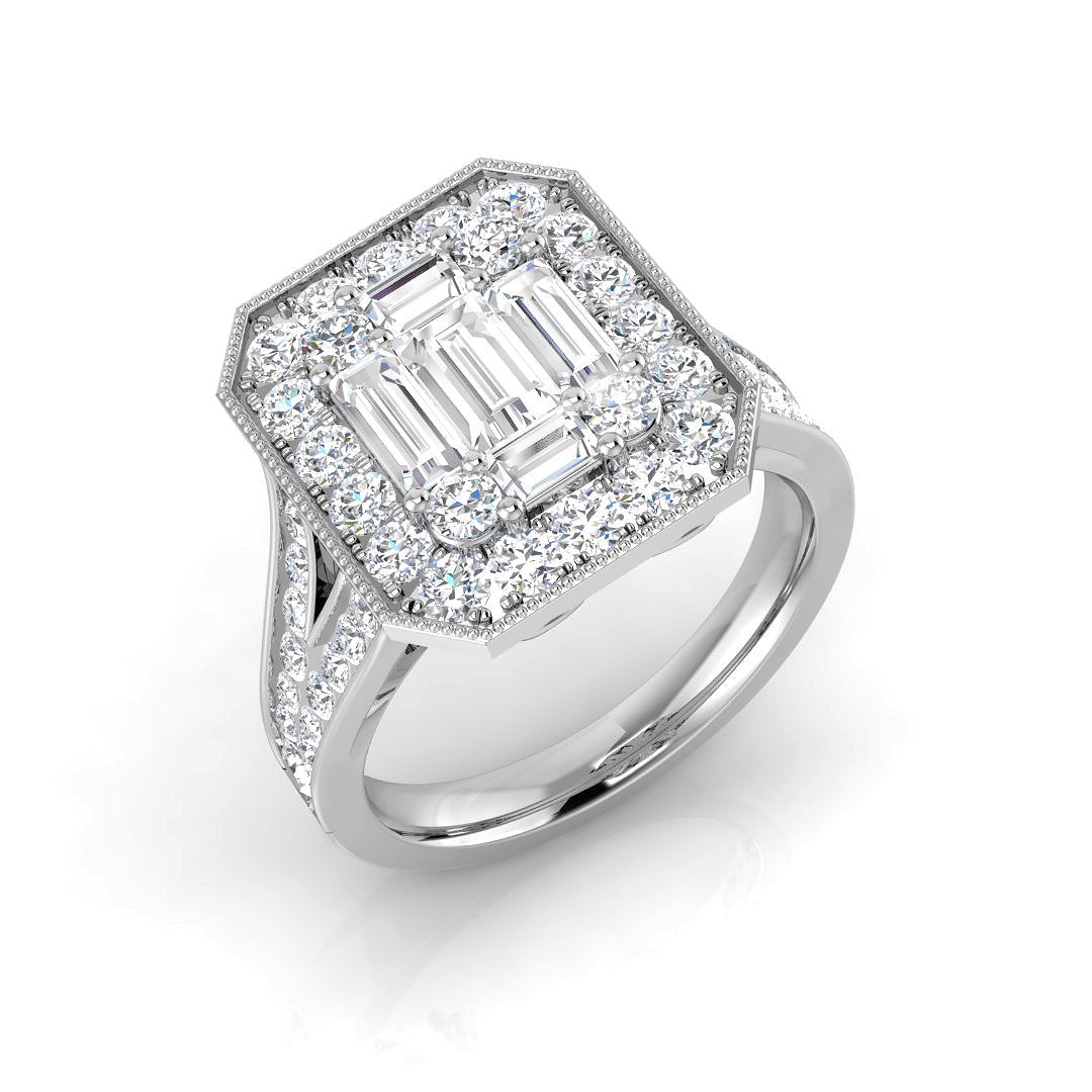 SR589 — Ring - 9k White Gold