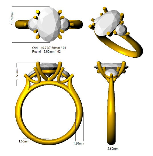 SR591 — Ring - 9k Yellow Gold detail