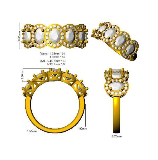 SR626 — Ring - 9k Yellow Gold detail