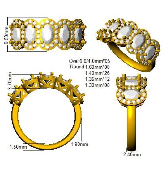 SR631 — Ring - 950 Platinum detail