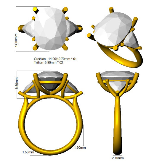 SR634 — Ring - 9k Yellow Gold detail