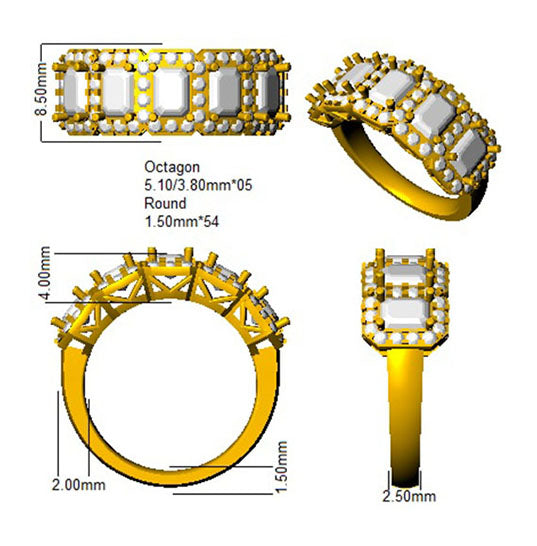 SR646 — Ring - 9k Yellow Gold detail