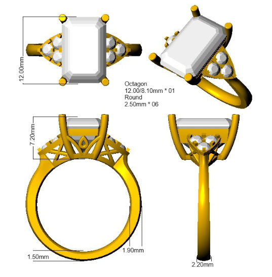 SR712 — Ring - 9k Yellow Gold detail