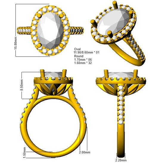 SR716 — Ring - 9k Yellow Gold detail