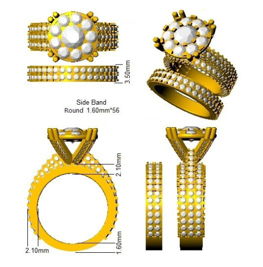 SR740A — Ring - 9k Yellow Gold detail