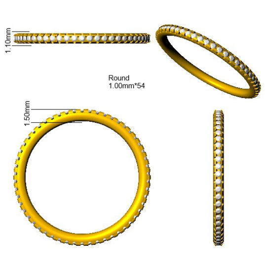 SR756 — Ring - 9k Yellow Gold detail