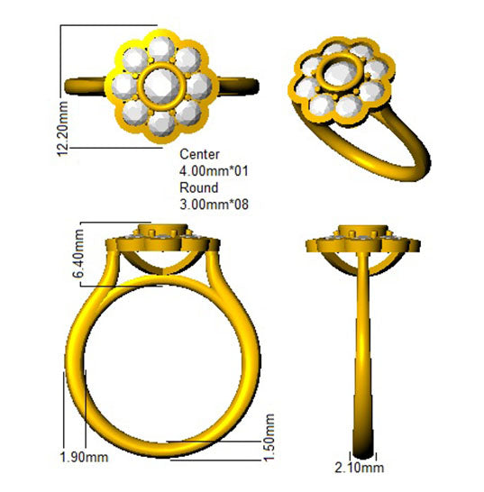 SR769 — Ring - 9k Two Tone detail