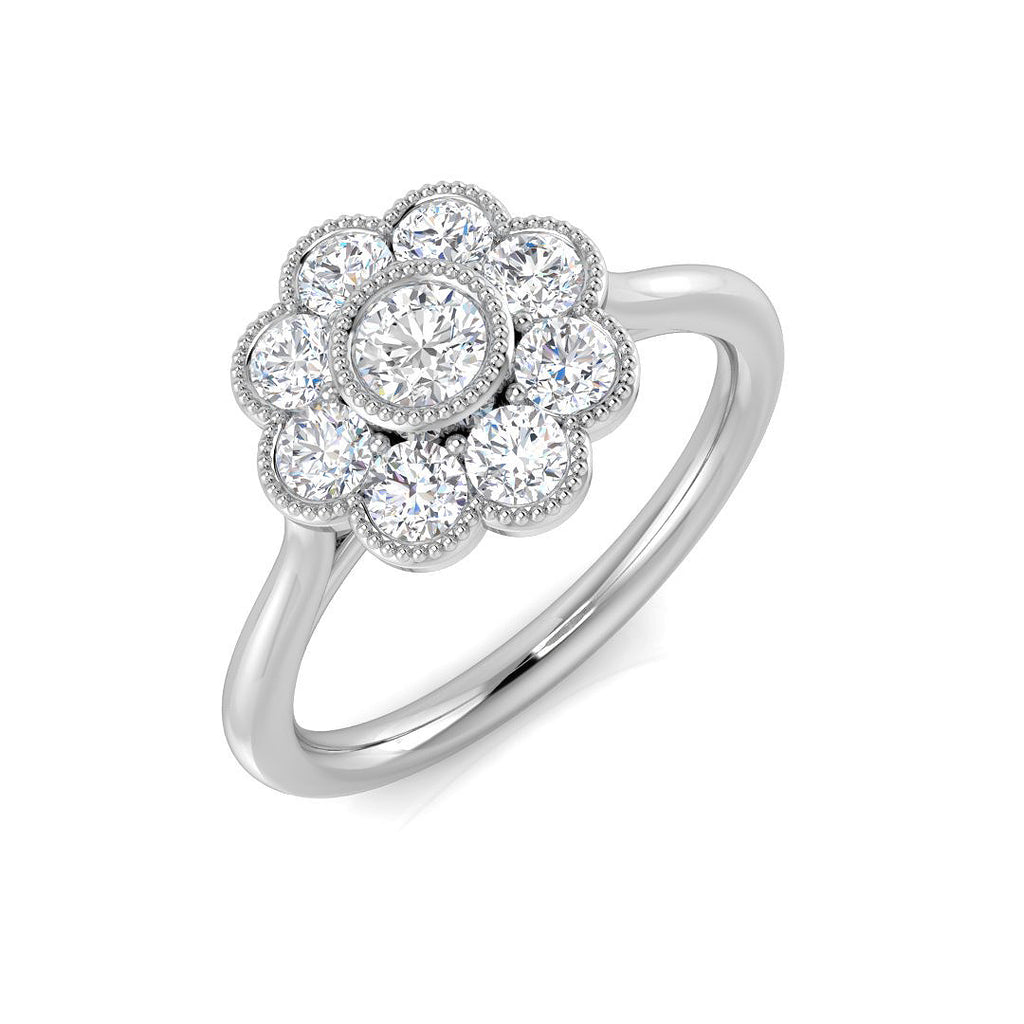 SR770 — Ring - 9 KT White Gold