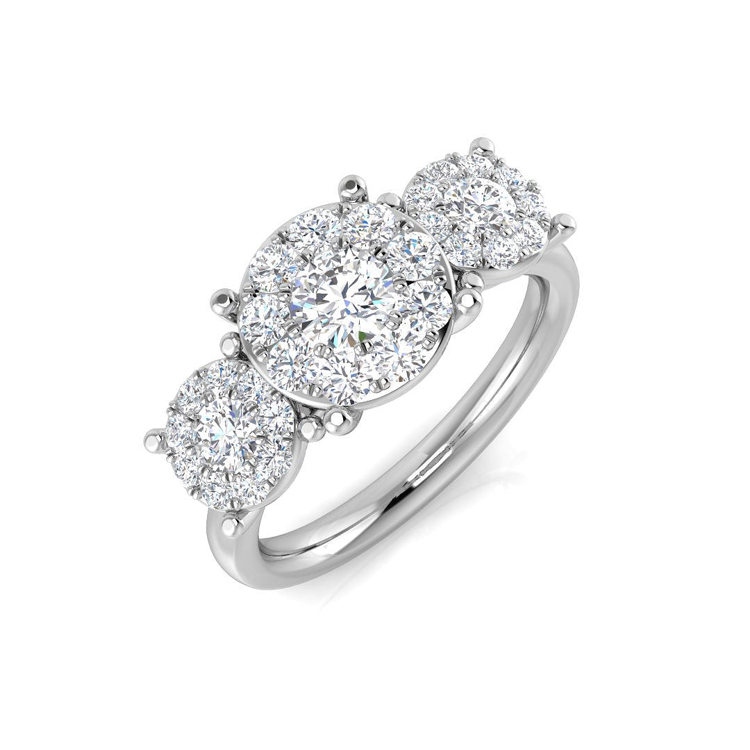 SR805 — Ring - 9 KT White Gold