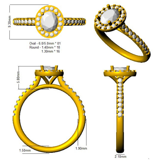 SR816 — Ring - 950 Platinum detail