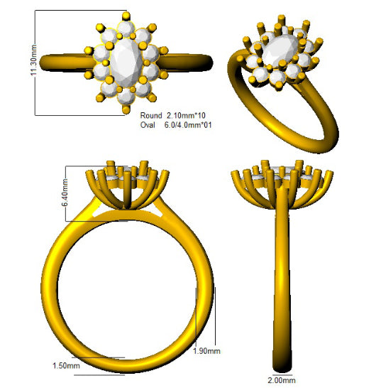 SR825 — Ring - 9k Two Tone detail