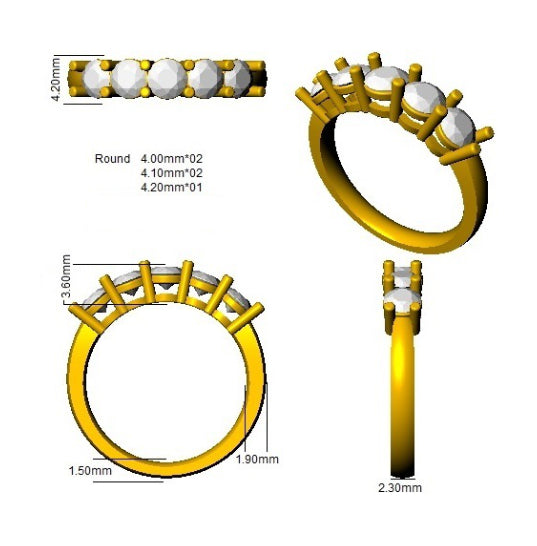 XYR6298 — Ring - 18k Two Tone detail