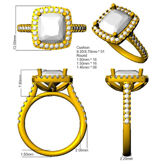 SR851 — Ring - 9k Yellow Gold detail