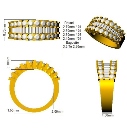 SR864 — Ring - 9k Yellow Gold detail