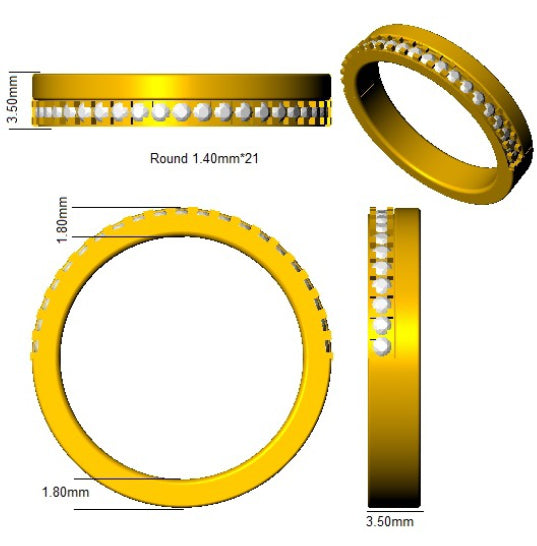 SR880B — Ring - 9k Yellow Gold detail