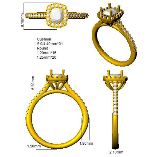 SR882 — Ring - Platinum Plat detail