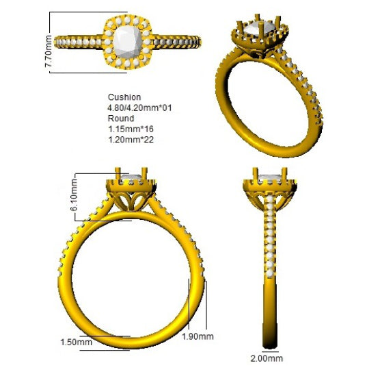 SR887 — Ring - Platinum Plat detail