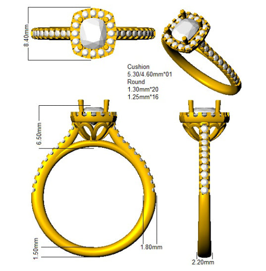 SR890 — Ring - Platinum Plat detail