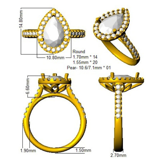 SR891 — Ring - 9k Yellow Gold detail