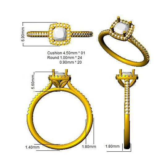 SR892 — Ring - Platinum Plat detail