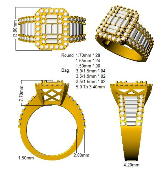 SR893 — Ring - 9k Yellow Gold detail