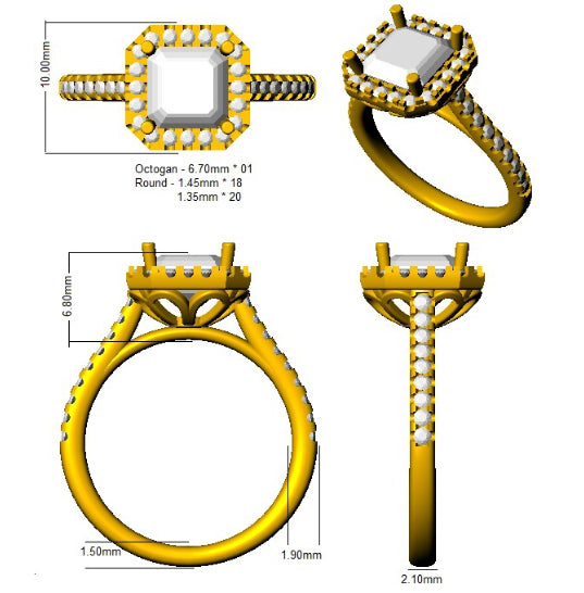 SR910 — Ring - 9k Yellow Gold detail